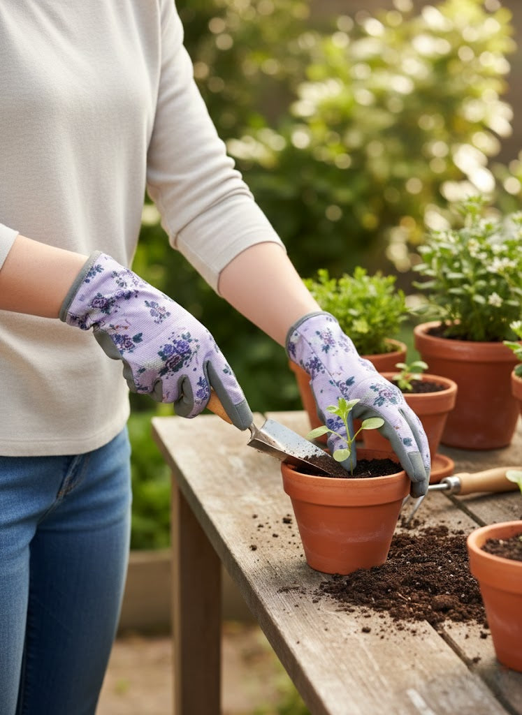 Touch Screen Gardening Gloves Lilac Dream