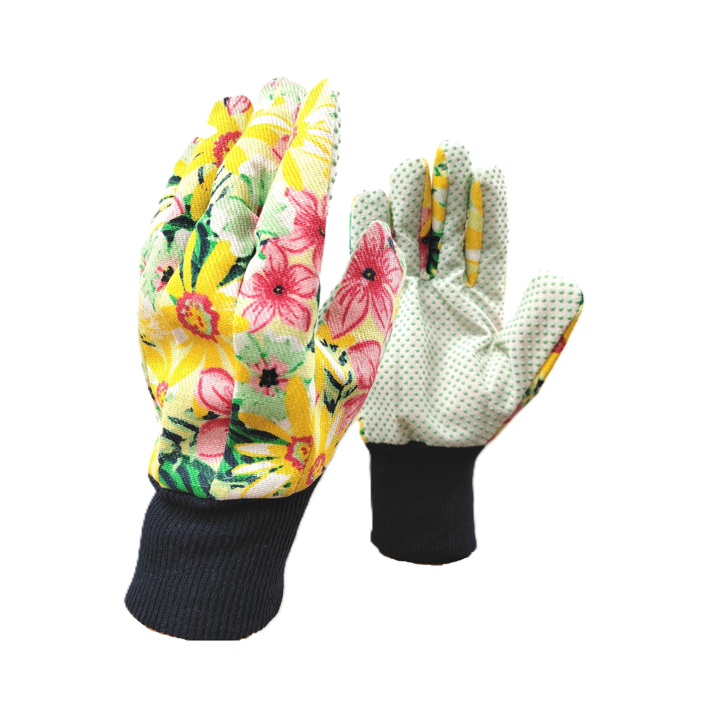 Schield® Premium Canvas Grip Gardening Gloves one size fits most, design Summer Feilds.