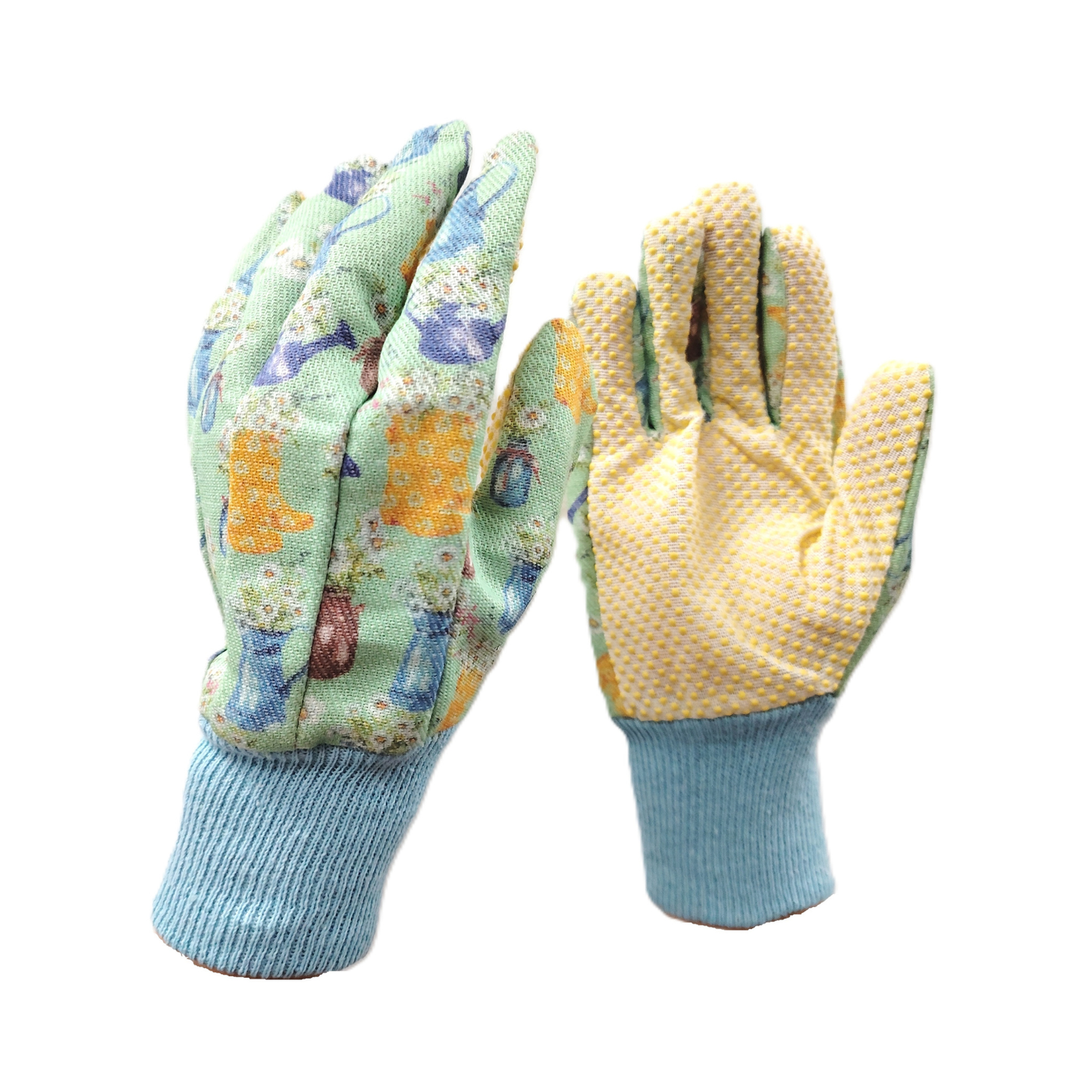 Schield® Premium Canvas Grip Gardening Gloves one size fits most, design Country House.
