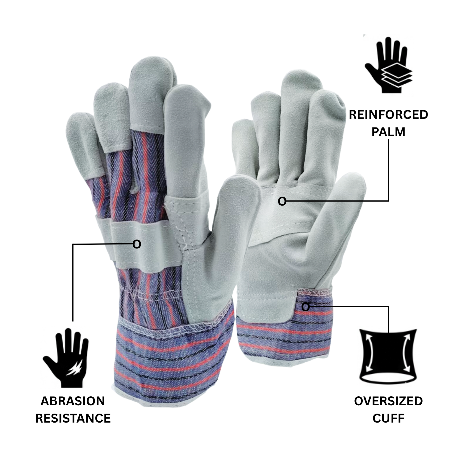 HeavyDuty Multipurpose Leather Gloves