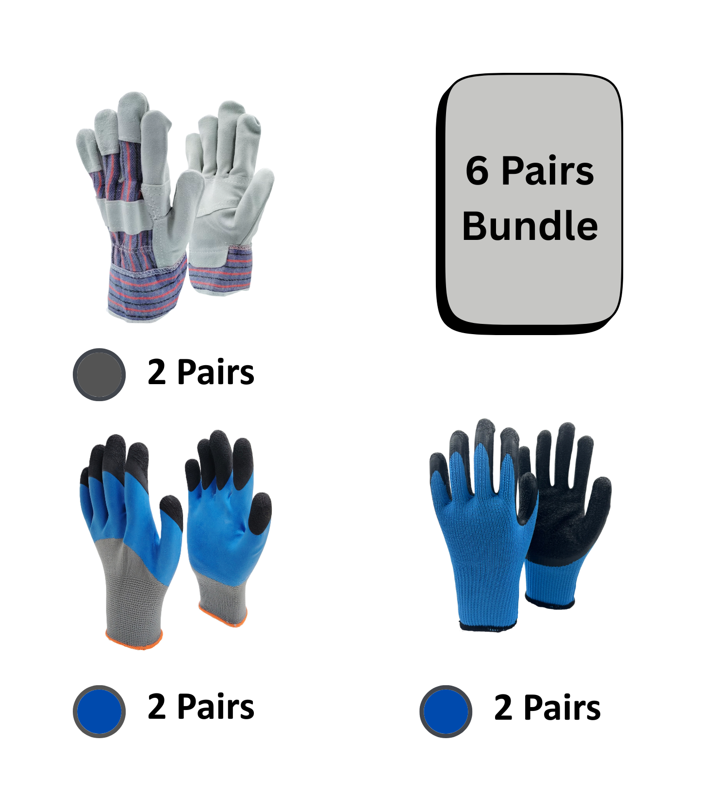 HeavyDuty Work Gloves Bundle