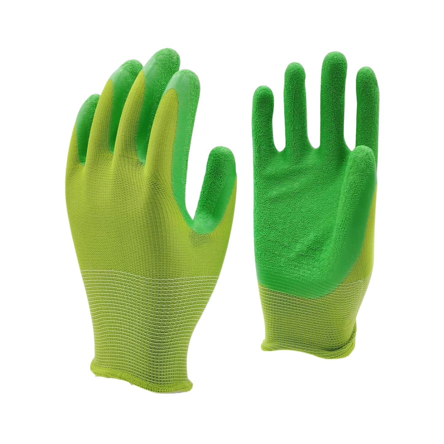 Schield® Latex-Coated Gardening Gloves large, in Green.