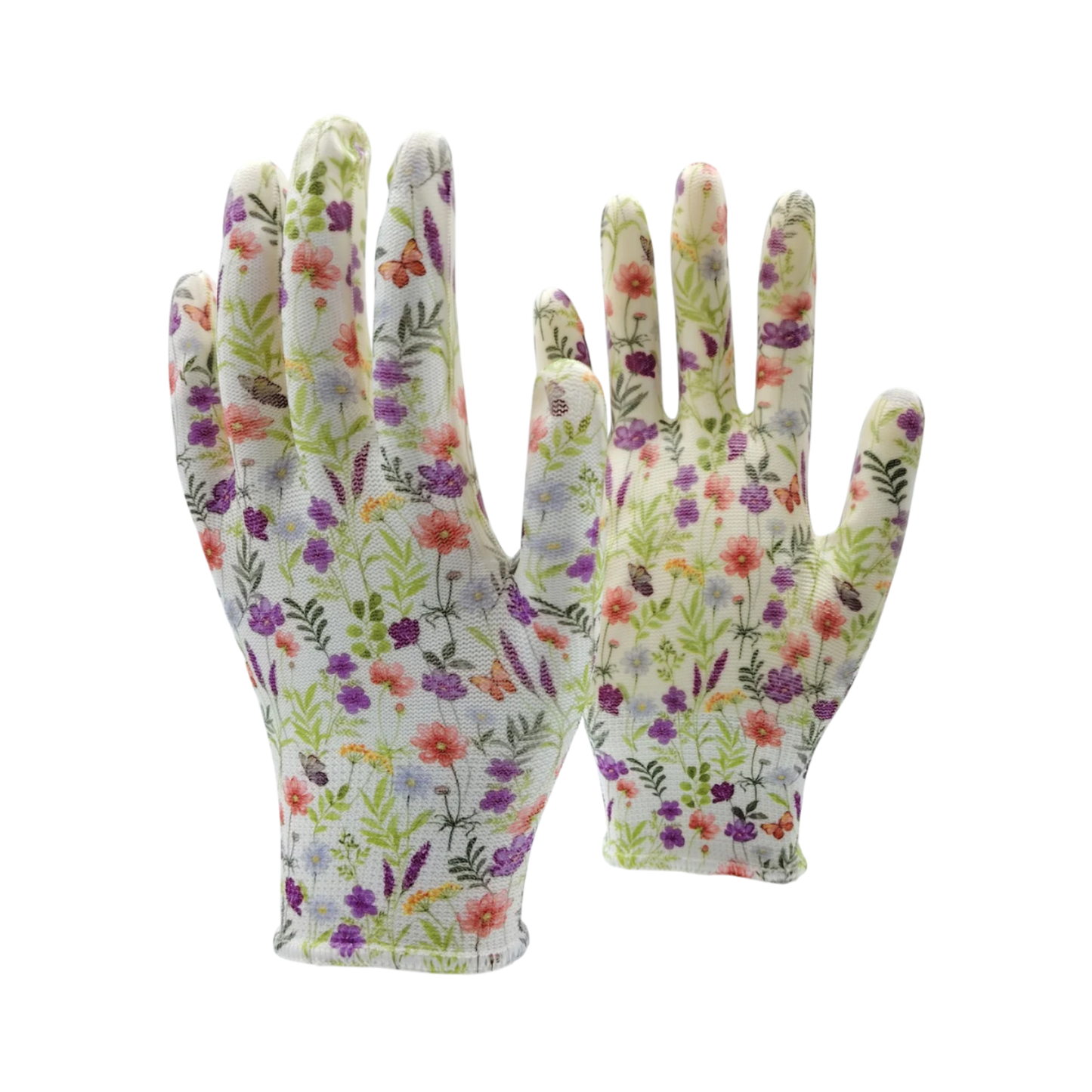Schield® Nitrile coated Gardening Gloves Medium, design Lilac Bliss.