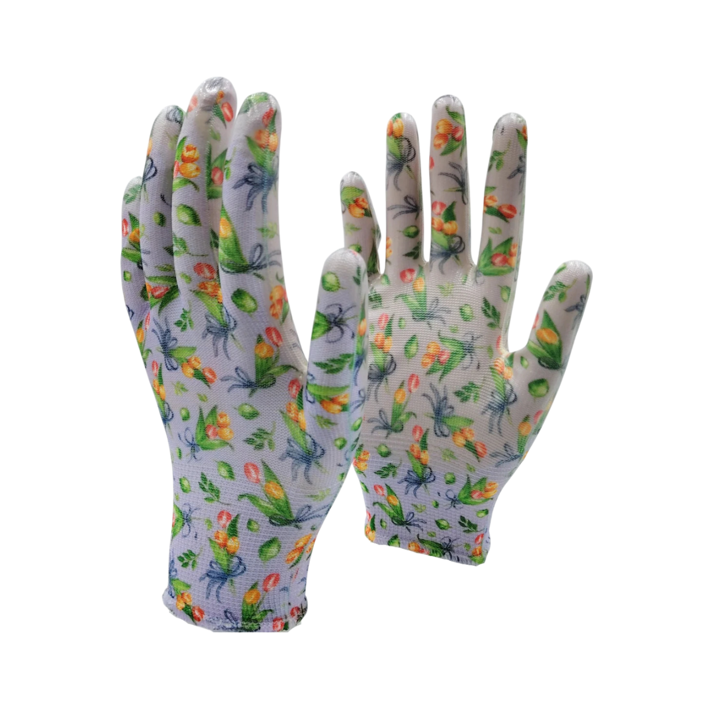 Schield® Nitrile coated Gardening Gloves Medium, design Tulip Garden.