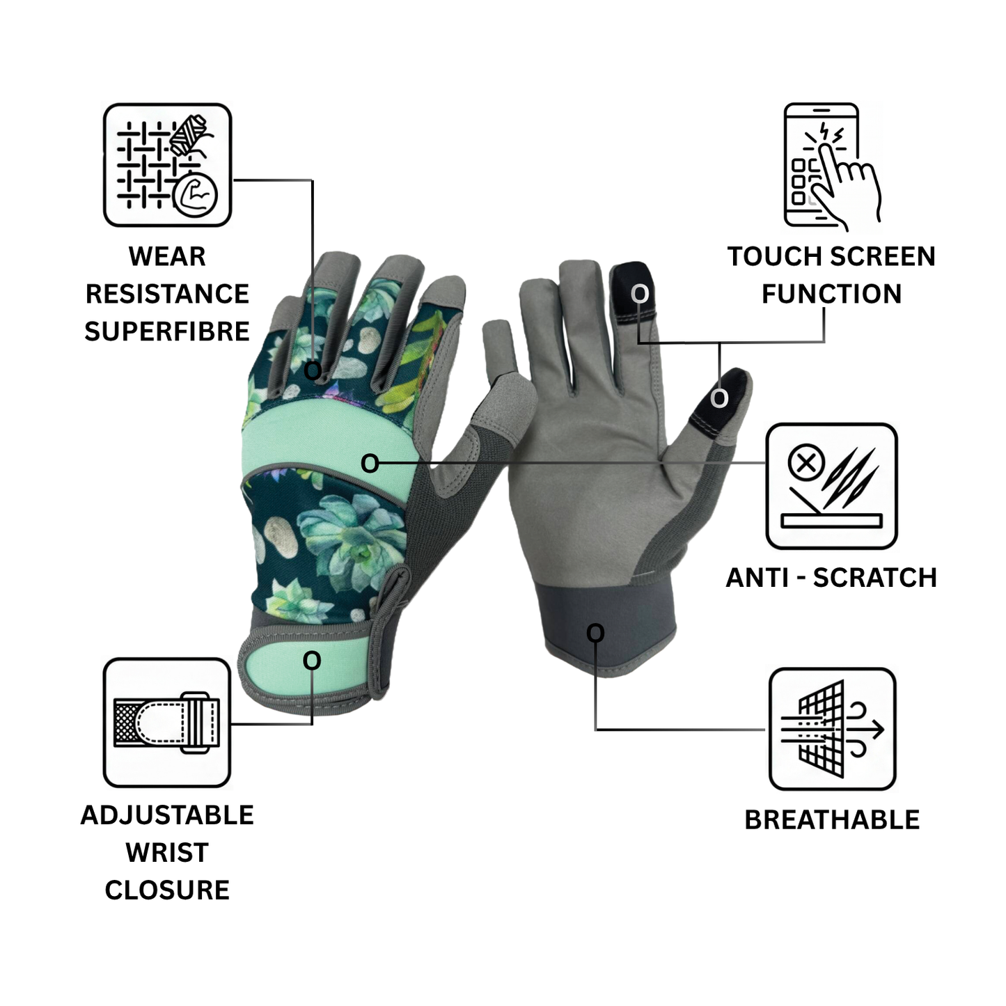 Premium Gardening Gloves Twilight Bloom
