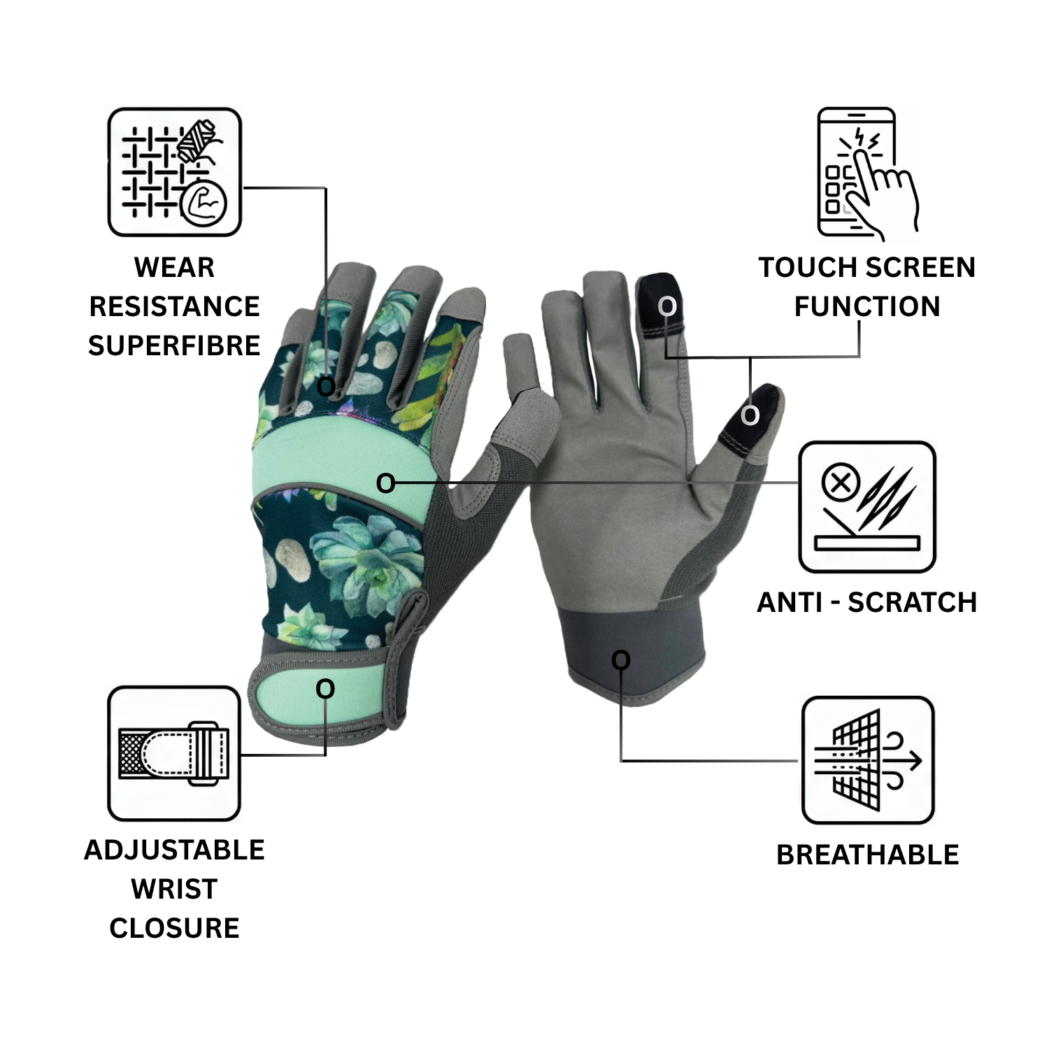 Premium Gardening Gloves Twilight Bloom