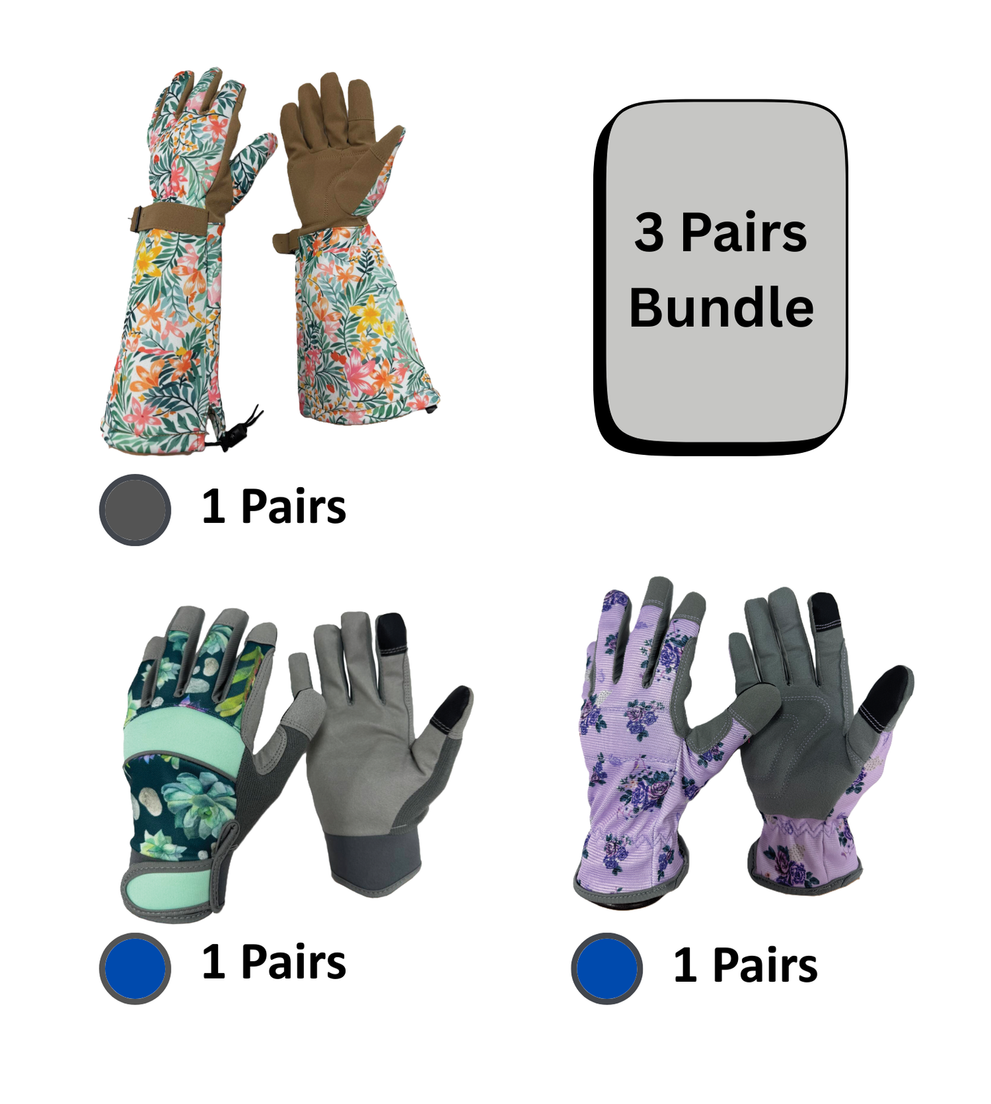 Premium Gardening Gloves Bundle