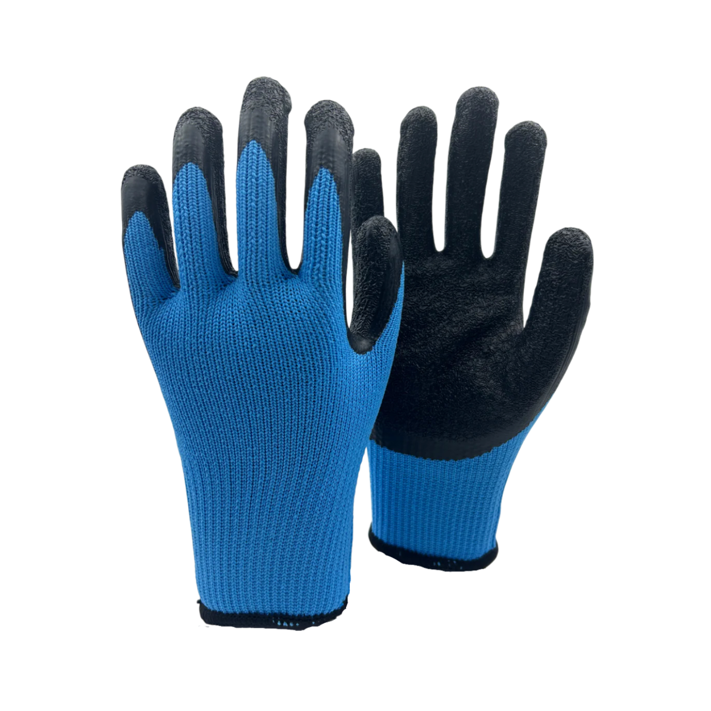 Schield® Textured Latex HeavyDuty Work Gloves extra large, in blue.