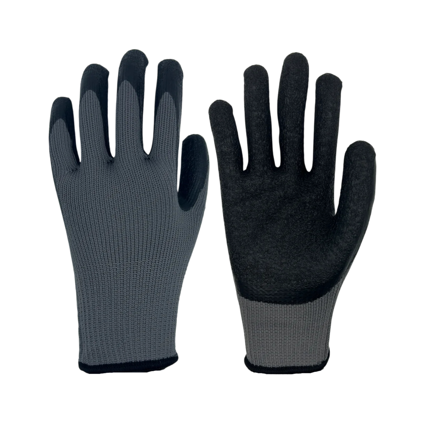 Schield® Textured Latex HeavyDuty Work Gloves extra large, in grey.