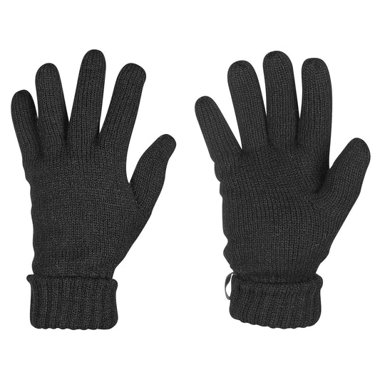 Pair of black gloves on a white background