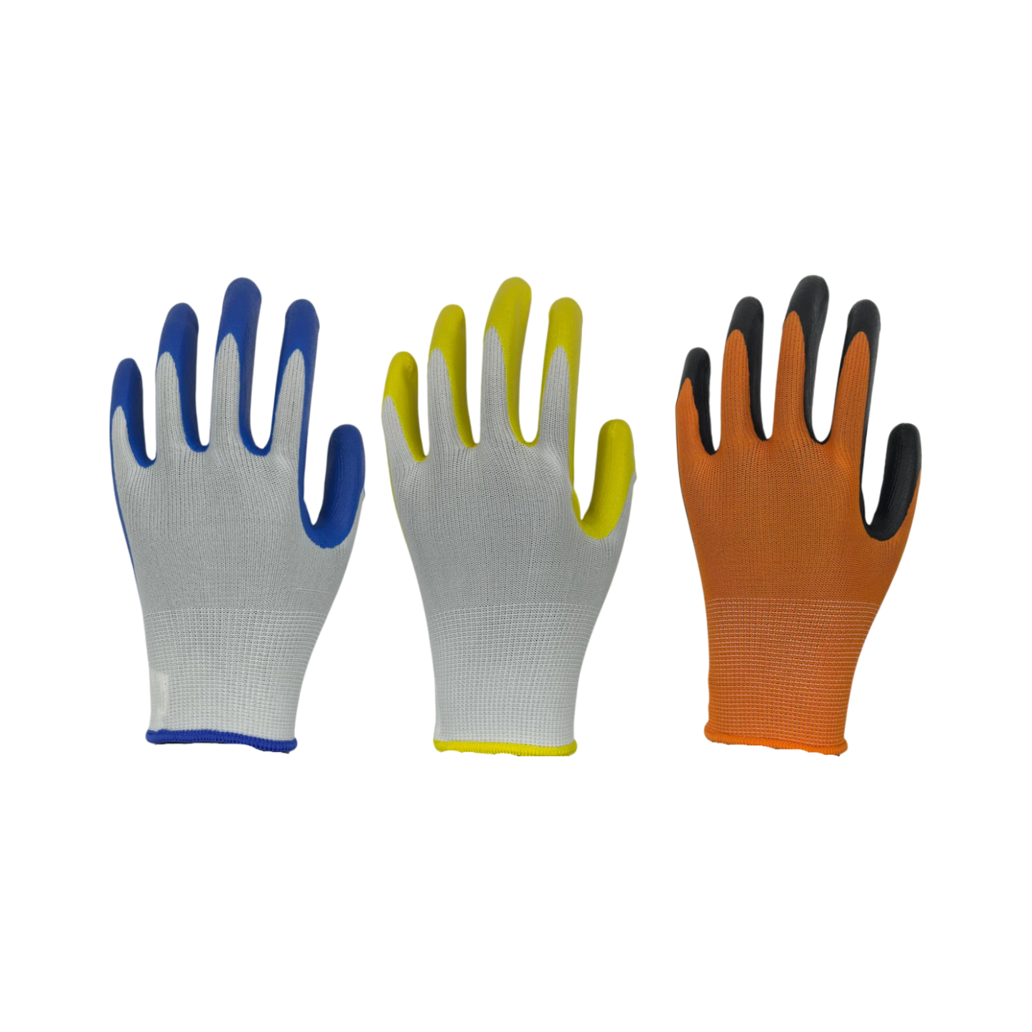 Schield® Nitrile Dipped Work Gloves available in multiple colors.